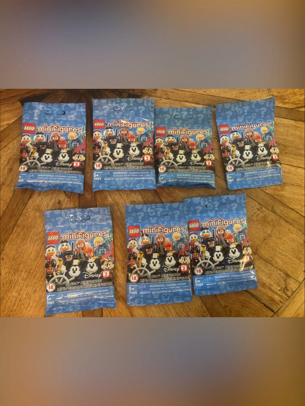 New! Lot of 7 Disney Lego 71024 minifigures blind packs limited edition series 2